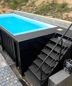 Alternative view of 20ft Shipping Container Swimming Pool with Convenient Side Staircase