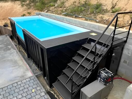 20ft Shipping Container Swimming Pool with Convenient Side Staircase - Image 2