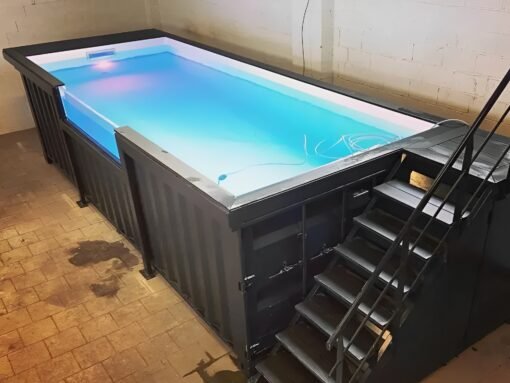 20ft Shipping Container Swimming Pool with Convenient Side Staircase - Image 9