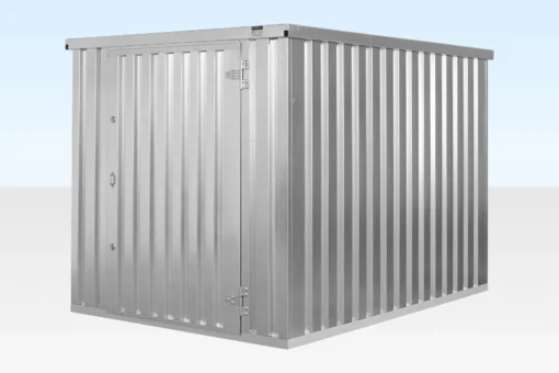 3M X 2.1M Flat Pack Storage Container – Galvanised - Image 3