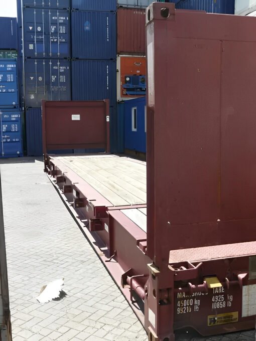 40Ft X 8Ft Used Flat Rack Shipping Container - Image 2