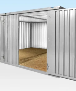4M X 4.2M Side Linked Flat Pack Container Bundle (Galvanised)