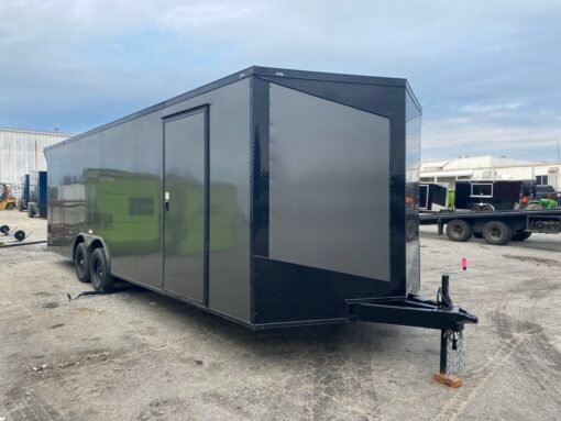 Fast Cargo 8.5×28 Enclosed Charcoal Gray Blackout Trailer - Image 2