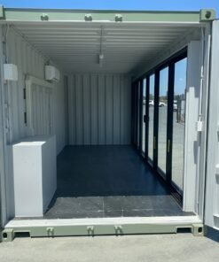 Alternative view of Modified 20FT container office with Glass door & AC