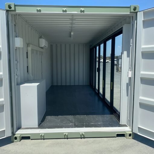 Modified 20FT container office with Glass door & AC - Image 2