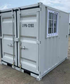 8ft Cubic Shipping Container w/Door+Window 8’Lx6.7’Wx7.4’H