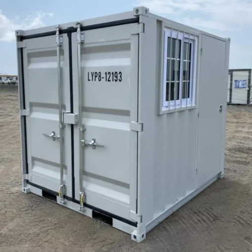 8ft Cubic Shipping Container w/Door+Window 8’Lx6.7’Wx7.4’H - Fortress ...