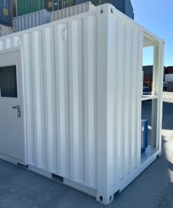White Modified 10ft Shipping Container with AC