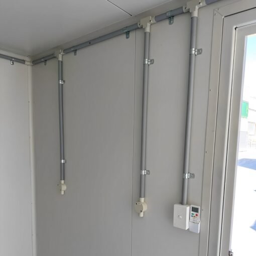 White Modified 10ft Shipping Container with AC - Image 4