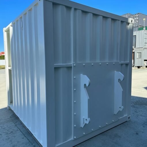 White Modified 10ft Shipping Container with AC - Image 3